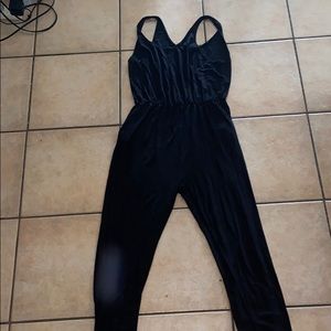 Black pants jumper with pockets